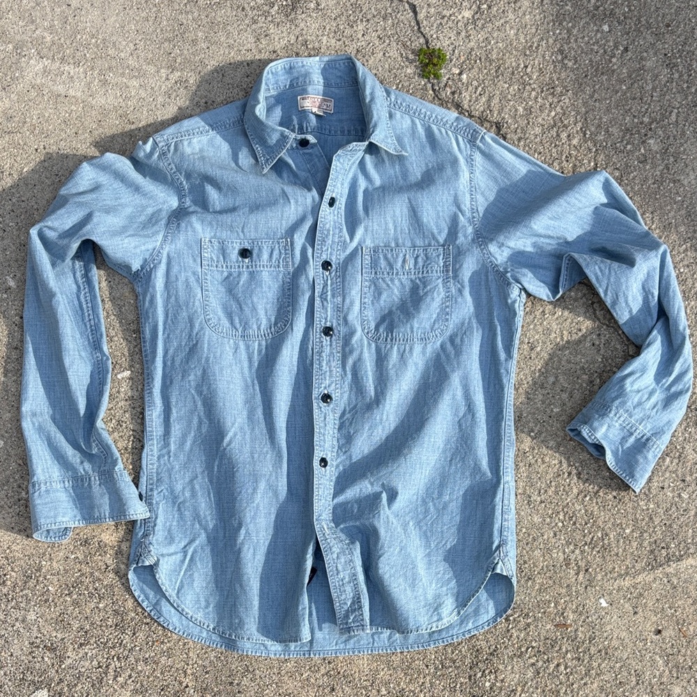 J.CREW WALLACE & BARNES - Chambray Workshirt - Medium - Indigo